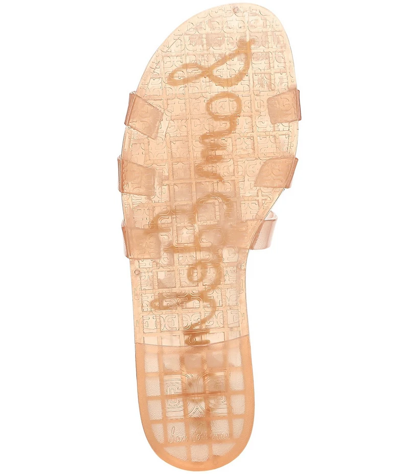 Sam Edelman Bay Clear Jelly Double E Signature Logo Slide Sandals