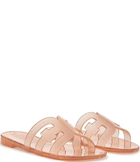 Sam Edelman Bay Clear Jelly Double E Signature Logo Slide Sandals
