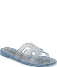 Sam Edelman Bay Clear Jelly Double E Signature Logo Slide Sandals