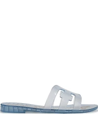Sam Edelman Bay Clear Jelly Double E Signature Logo Slide Sandals