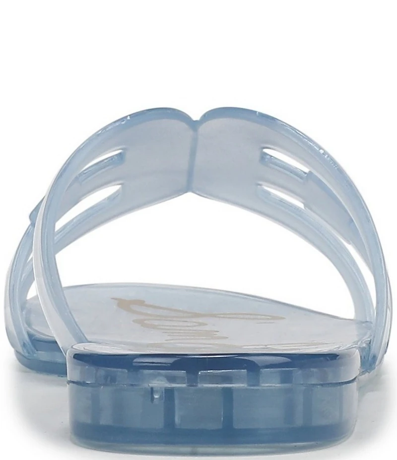Sam Edelman Bay Clear Jelly Double E Signature Logo Slide Sandals
