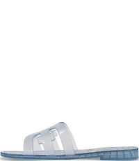 Sam Edelman Bay Clear Jelly Double E Signature Logo Slide Sandals