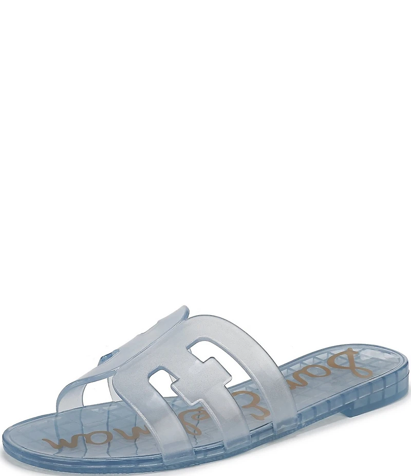 Sam Edelman Bay Clear Jelly Double E Signature Logo Slide Sandals