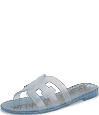 Sam Edelman Bay Clear Jelly Double E Signature Logo Slide Sandals