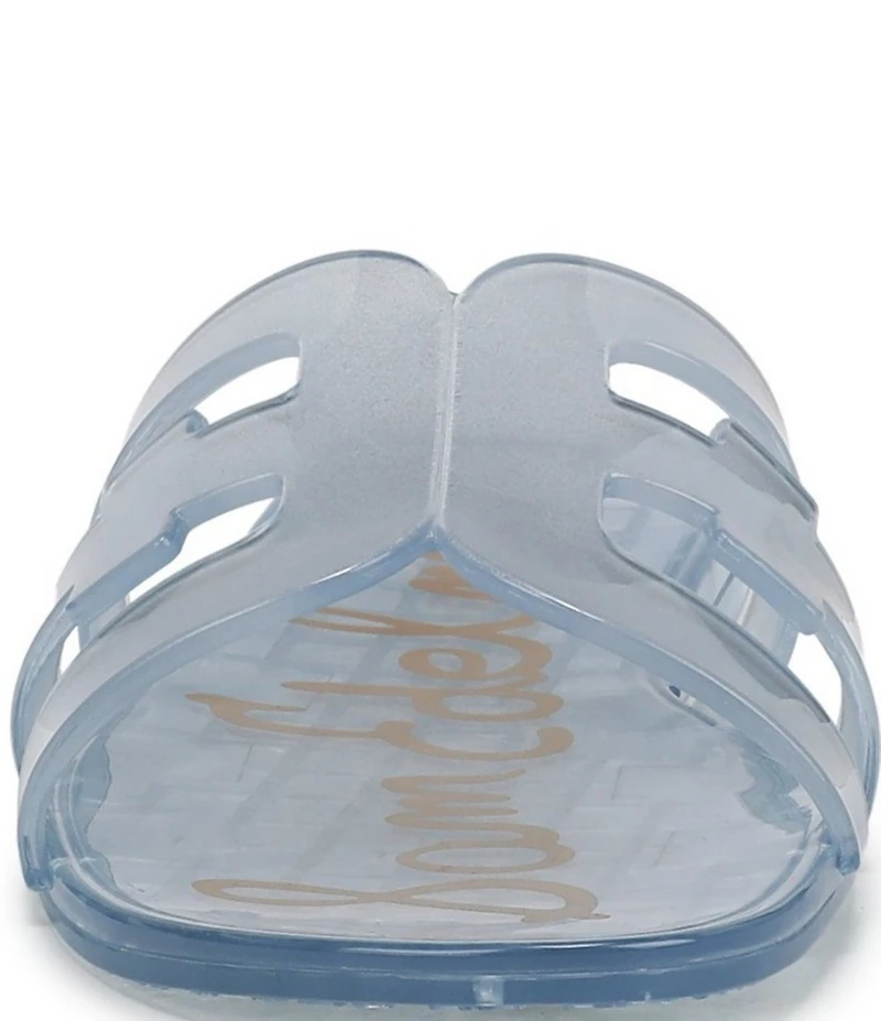 Sam Edelman Bay Clear Jelly Double E Signature Logo Slide Sandals