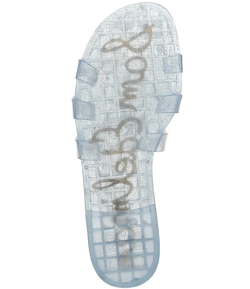 Sam Edelman Bay Clear Jelly Double E Signature Logo Slide Sandals