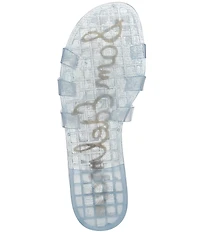 Sam Edelman Bay Clear Jelly Double E Signature Logo Slide Sandals