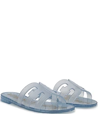 Sam Edelman Bay Clear Jelly Double E Signature Logo Slide Sandals