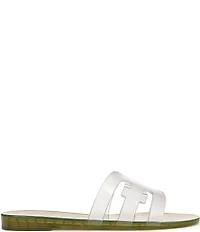 Sam Edelman Bay Clear Jelly Double E Signature Logo Slide Sandals