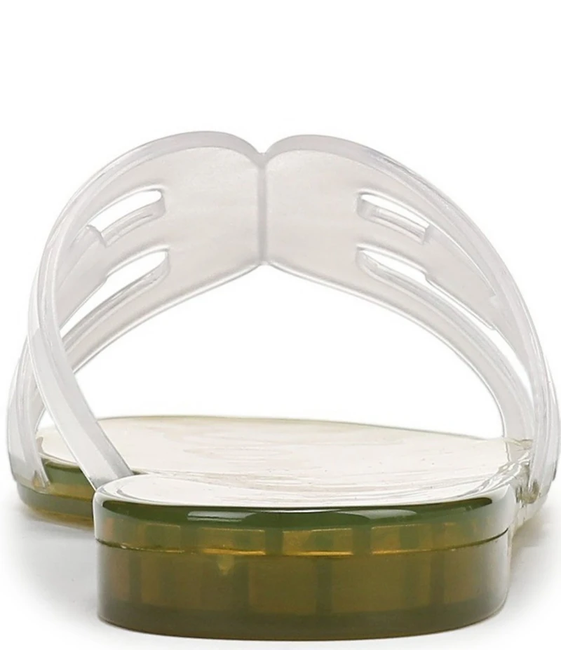 Sam Edelman Bay Clear Jelly Double E Signature Logo Slide Sandals