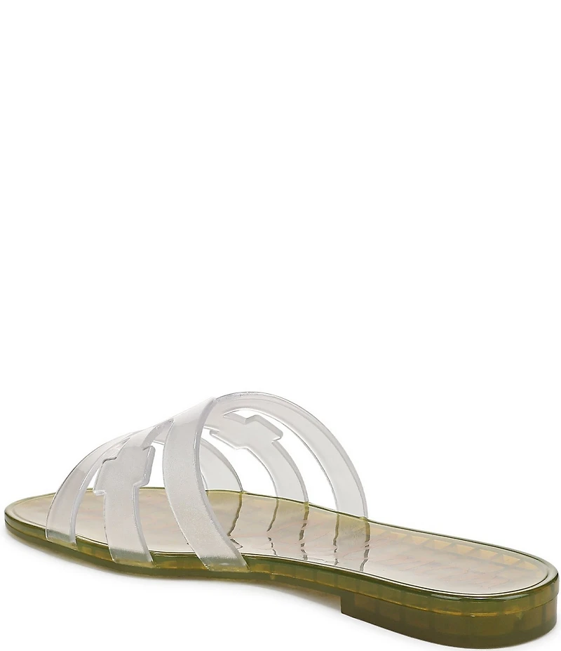 Sam Edelman Bay Clear Jelly Double E Signature Logo Slide Sandals