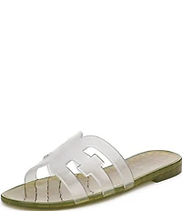 Sam Edelman Bay Clear Jelly Double E Signature Logo Slide Sandals