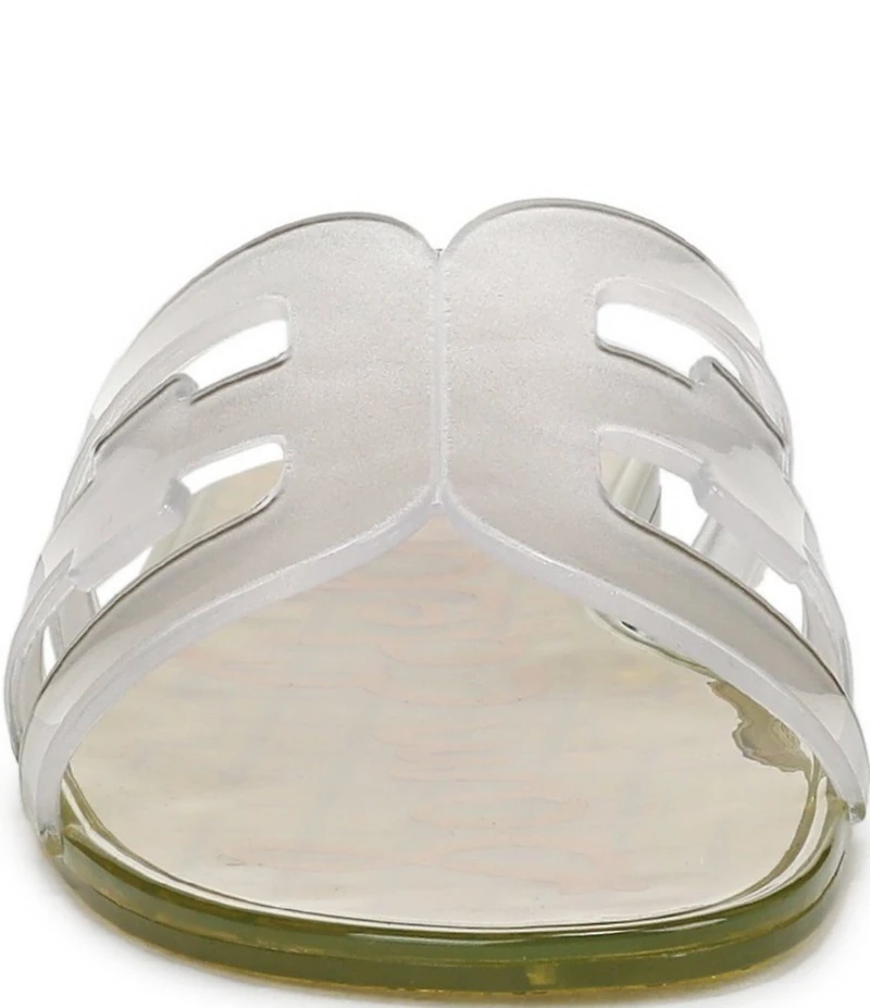 Sam Edelman Bay Clear Jelly Double E Signature Logo Slide Sandals