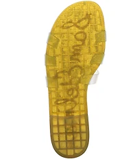 Sam Edelman Bay Clear Jelly Double E Signature Logo Slide Sandals