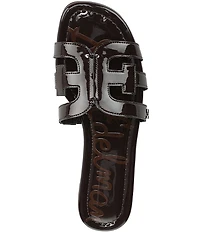 Sam Edelman Bay Patent Double E Logo Slide Sandals