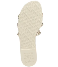 Sam Edelman Bay Embellished Clear Jelly Double E Signature Logo Slide Sandals