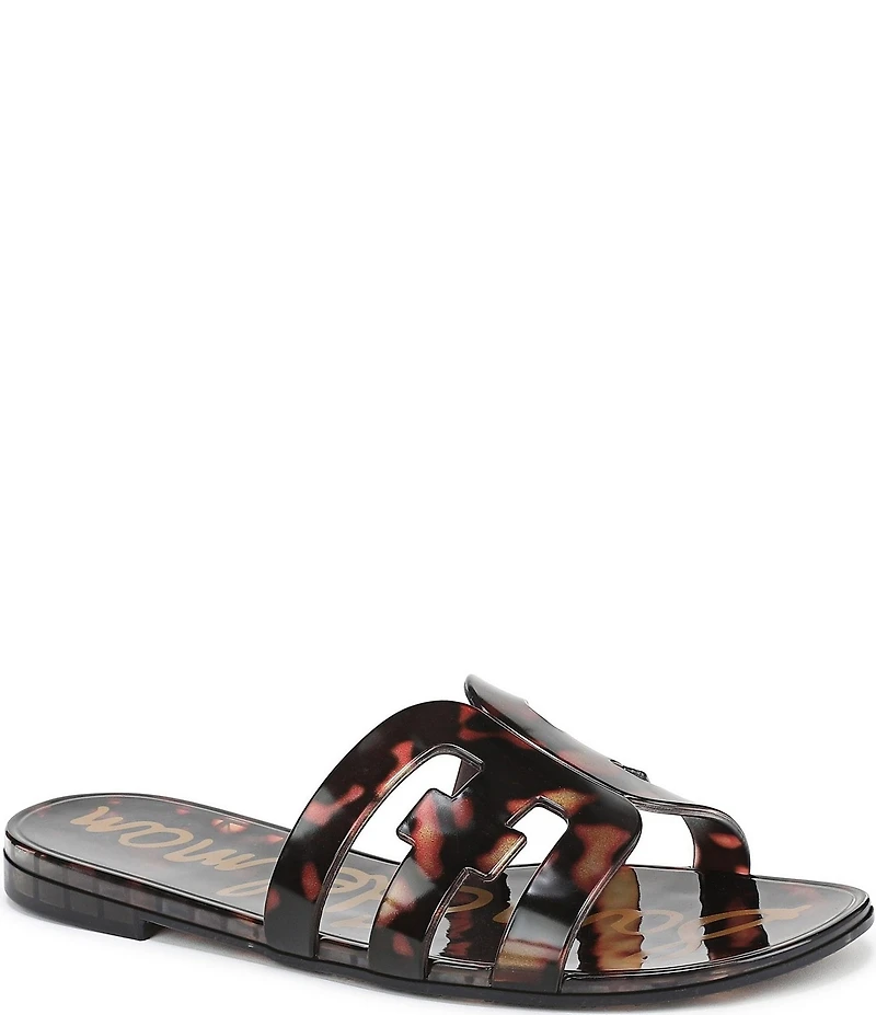 Sam Edelman Bay Jelly Double E Logo Tortoise Print Slide Sandals