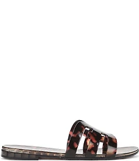 Sam Edelman Bay Jelly Double E Logo Tortoise Print Slide Sandals