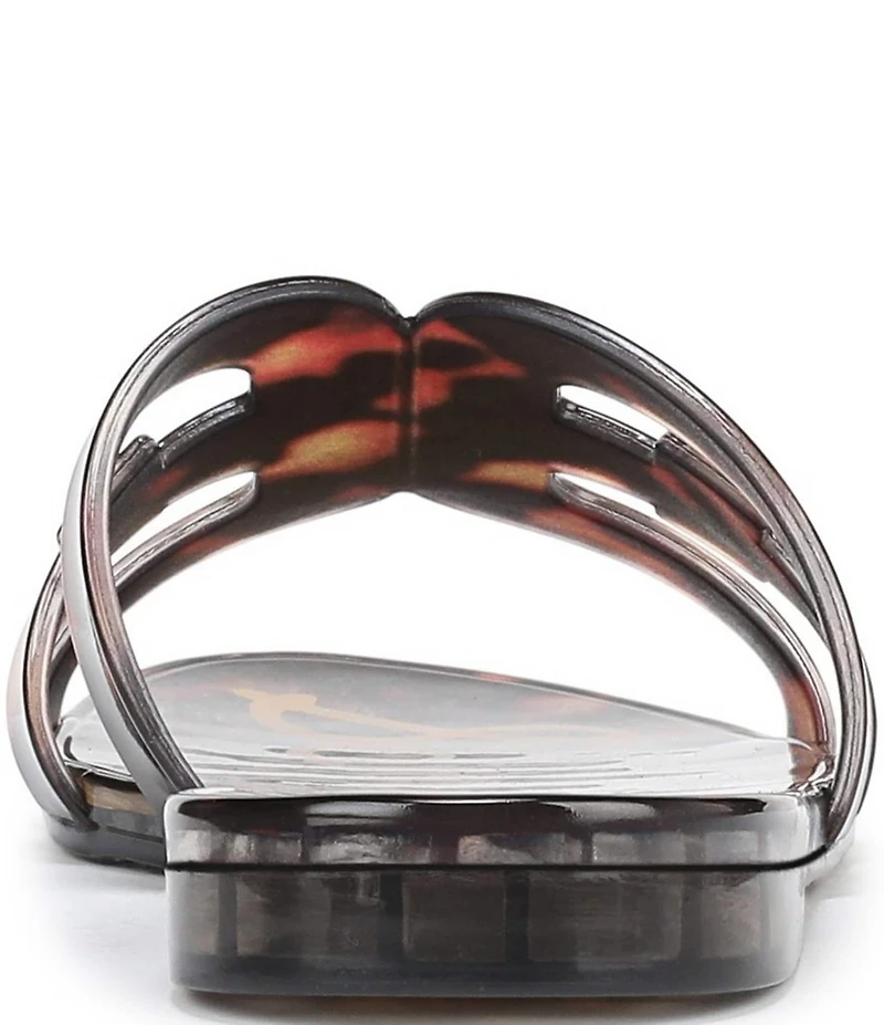 Sam Edelman Bay Jelly Double E Logo Tortoise Print Slide Sandals