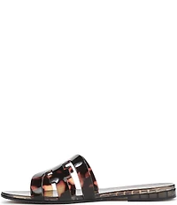 Sam Edelman Bay Jelly Double E Logo Tortoise Print Slide Sandals