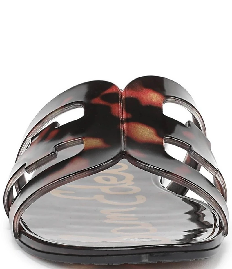 Sam Edelman Bay Jelly Double E Logo Tortoise Print Slide Sandals