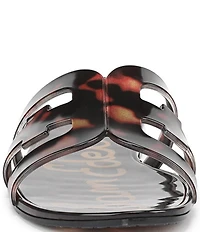 Sam Edelman Bay Jelly Double E Logo Tortoise Print Slide Sandals