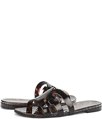 Sam Edelman Bay Jelly Double E Logo Tortoise Print Slide Sandals
