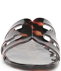 Sam Edelman Bay Jelly Double E Logo Tortoise Print Slide Sandals