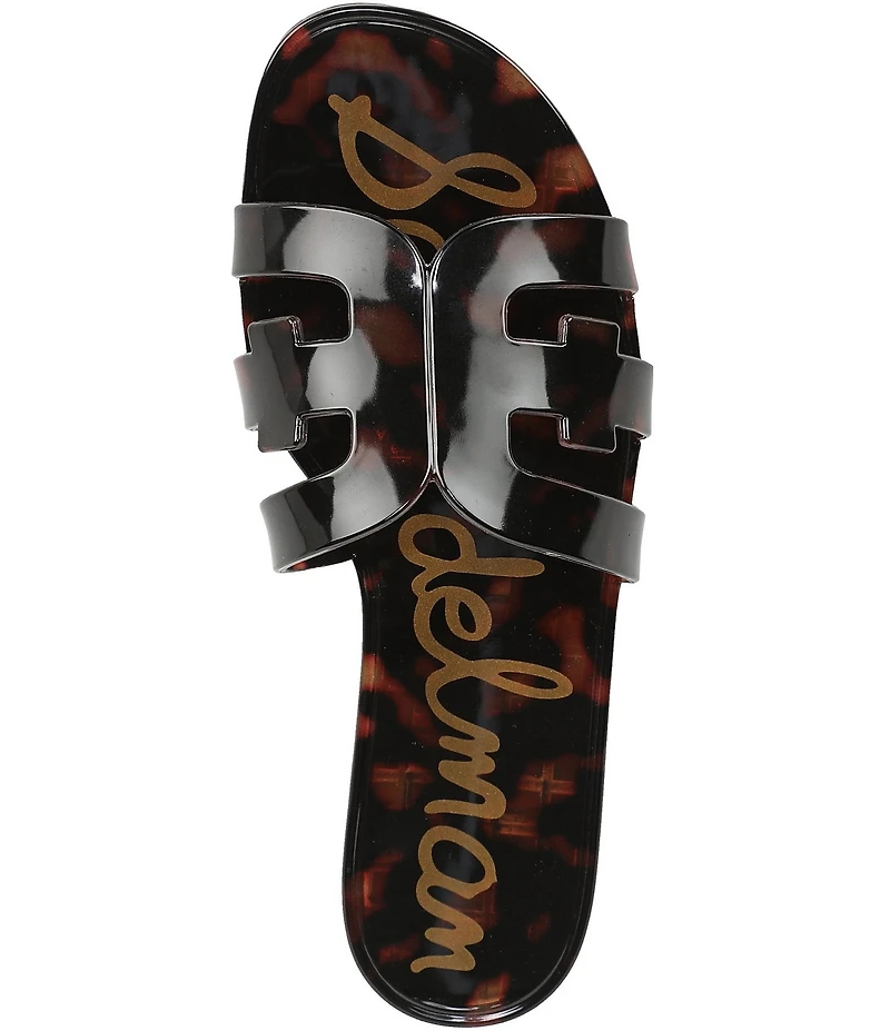 Sam Edelman Bay Jelly Double E Logo Tortoise Print Slide Sandals