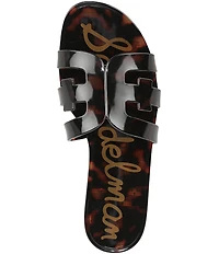 Sam Edelman Bay Jelly Double E Logo Tortoise Print Slide Sandals