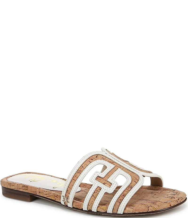Sam Edelman Bay Cork Double E Logo Slide Sandals
