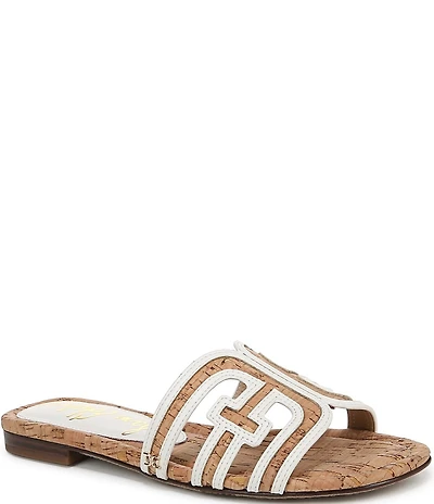 Sam Edelman Bay Cork Double E Logo Slide Sandals