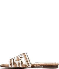 Sam Edelman Bay Cork Double E Logo Slide Sandals