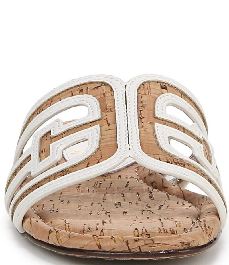 Sam Edelman Bay Cork Double E Logo Slide Sandals