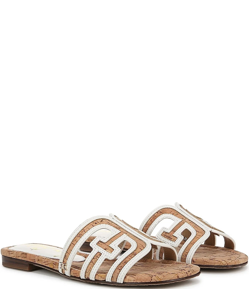 Sam Edelman Bay Cork Double E Logo Slide Sandals