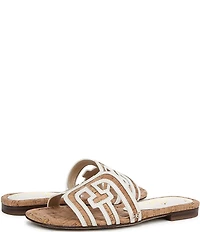 Sam Edelman Bay Cork Double E Logo Slide Sandals
