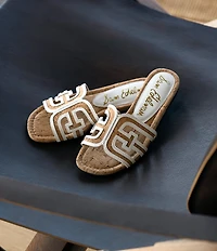 Sam Edelman Bay Cork Double E Logo Slide Sandals