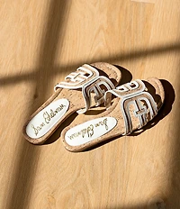 Sam Edelman Bay Cork Double E Logo Slide Sandals