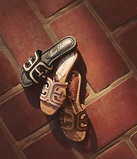 Sam Edelman Bay Cork Double E Logo Slide Sandals