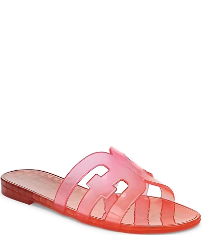 Sam Edelman Bay Ombre Jelly Double E Signature Logo Slide Sandals