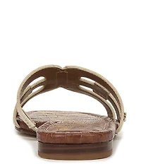 Sam Edelman Bay Leather Double E Logo Slide Sandals