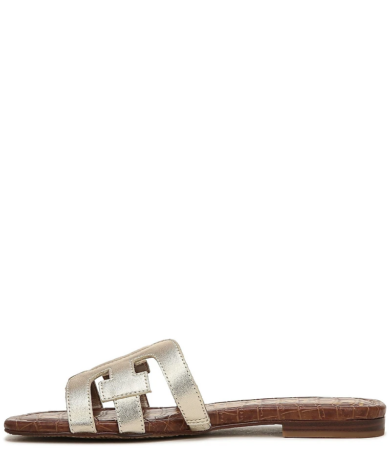 Sam Edelman Bay Leather Double E Logo Slide Sandals