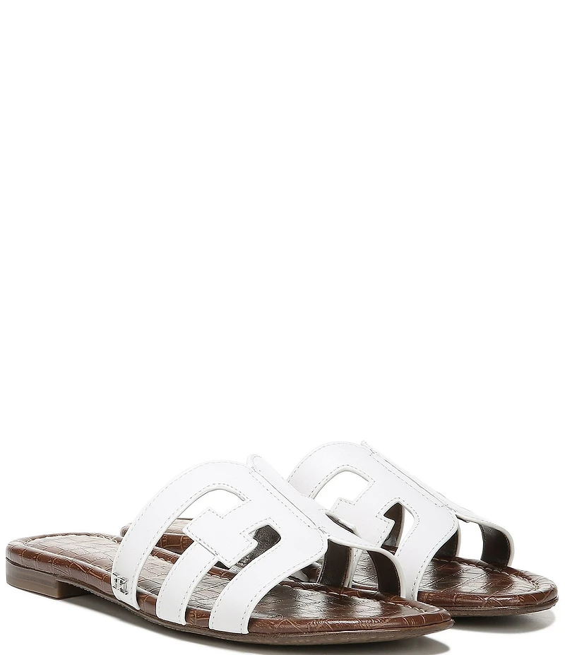 Sam Edelman Bay Leather Double E Logo Slide Sandals