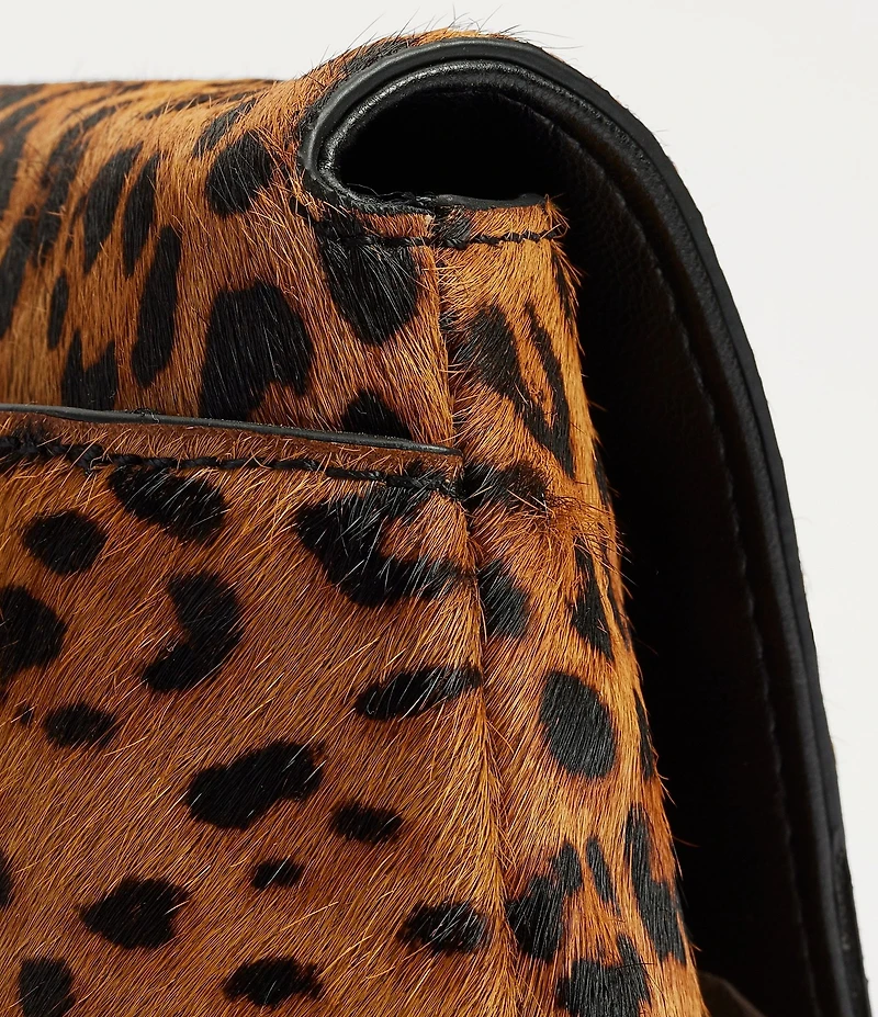 Sam Edelman Bex Folded Leopard Haircalf Convertible Shoulder Bag