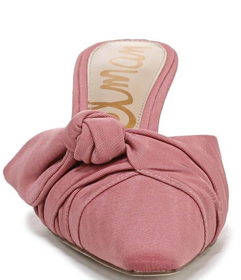 Sam Edelman Bex Silk Bow Detail Pointed Toe Dress Mules