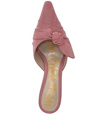 Sam Edelman Bex Silk Bow Detail Pointed Toe Dress Mules