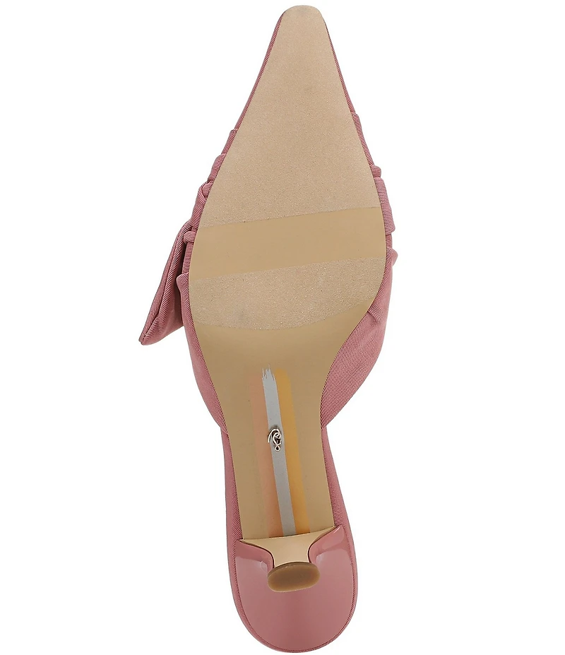 Sam Edelman Bex Silk Bow Detail Pointed Toe Dress Mules