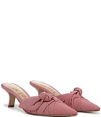 Sam Edelman Bex Silk Bow Detail Pointed Toe Dress Mules