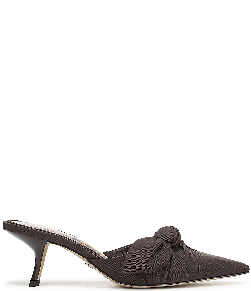 Sam Edelman Bex Silk Bow Detail Pointed Toe Dress Mules
