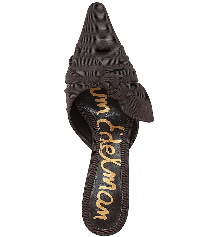 Sam Edelman Bex Silk Bow Detail Pointed Toe Dress Mules